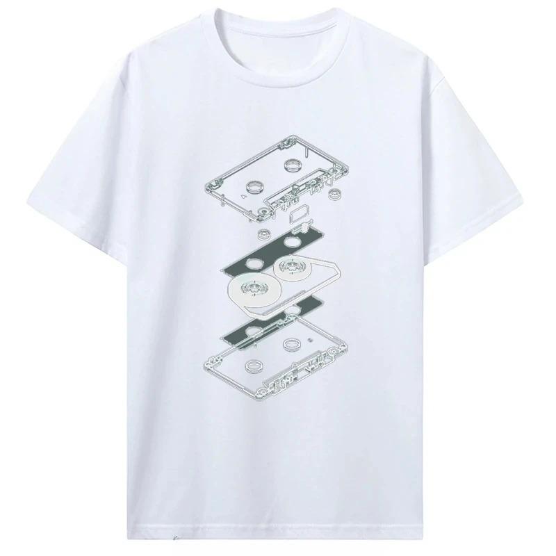 80s Vintage Cassette Rock Dj Music Street Fashion Casual Trend Harajuku Summer Unisex Unisex Universal Shortsleeved Tshirt