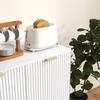 Kitchen Buffet Storage Unit, 2 Doors, Adjustable Shelf, Raised Metal Legs, 80 x 40 x 80 cm, White