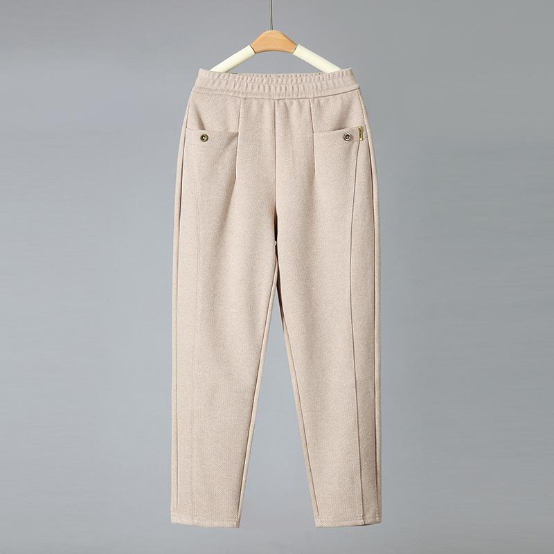 Mom Pants Autumn and Winter Casual Women's Pants Middle-aged and Elderly People Autumn Loose Trousers Old Grandma Woolen Pants Winter