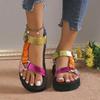 Fashion 2025 New Summer Outdoor Beach Casual Sandals Fashion Women Sandals Color Flat Casual Light Shoes for Ladies Zapatillas Mujer