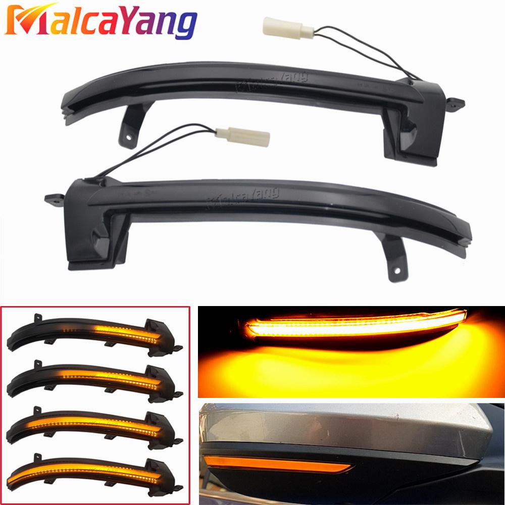For VW Volkswagen Touareg II MK2 7P 2010 2011 2012 - 2018 Car LED Dynamic Turn Signal Light Blinker Indicator Side Mirror Lamps Dynamic Yellow