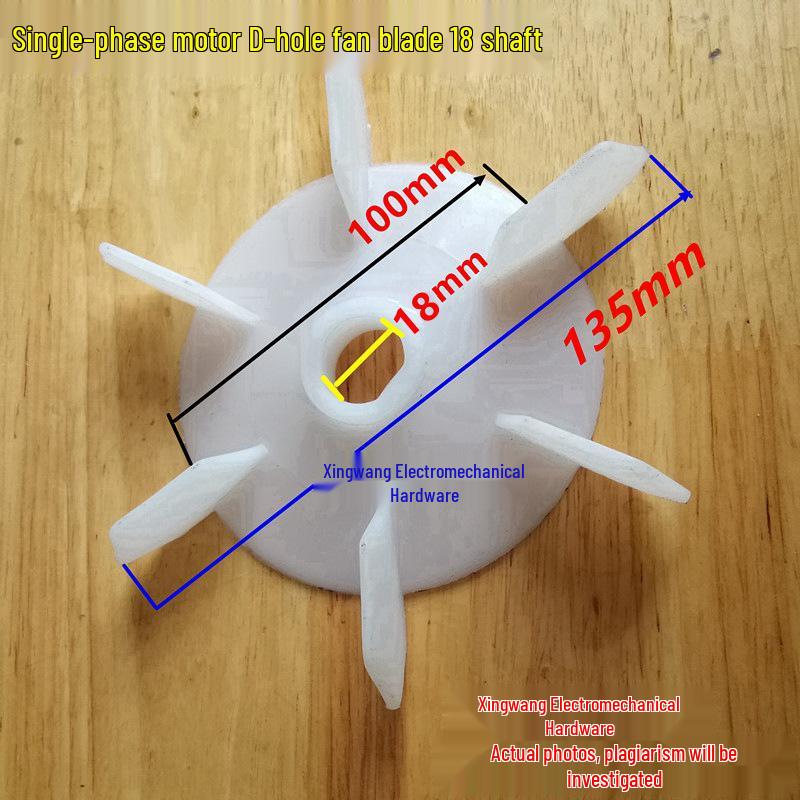 Pompa Motore Pale Ventola Monofase con Foro a D, Foro Rotondo, Dimensioni: 10-20 mm (10/12/14/15/16/17/18/20MM)