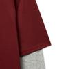NOIRER Layered Half Long Sleeve T-Shirt (Wine Grey)