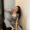 2025 Women's Summer Short-Sleeve Korean Slim Crop Top