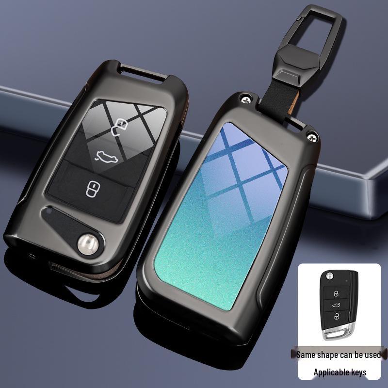 Compatible Key Case for Volkswagen Cars: 24 Sagitar, Bora, Golf 7, Tiguan L, Tayron, Yi, Magotan, and 23 Model CC.