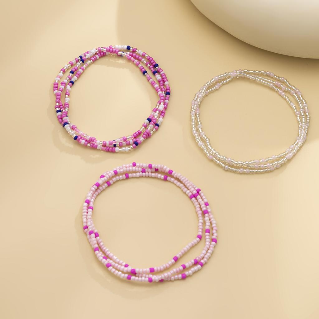 PuRui 3pcs/set Bohemia Seed Acrylic Beads Waist Chain for Women Sexy Colorful Belly Body Chain Zircon Bikinis Party Club Girls