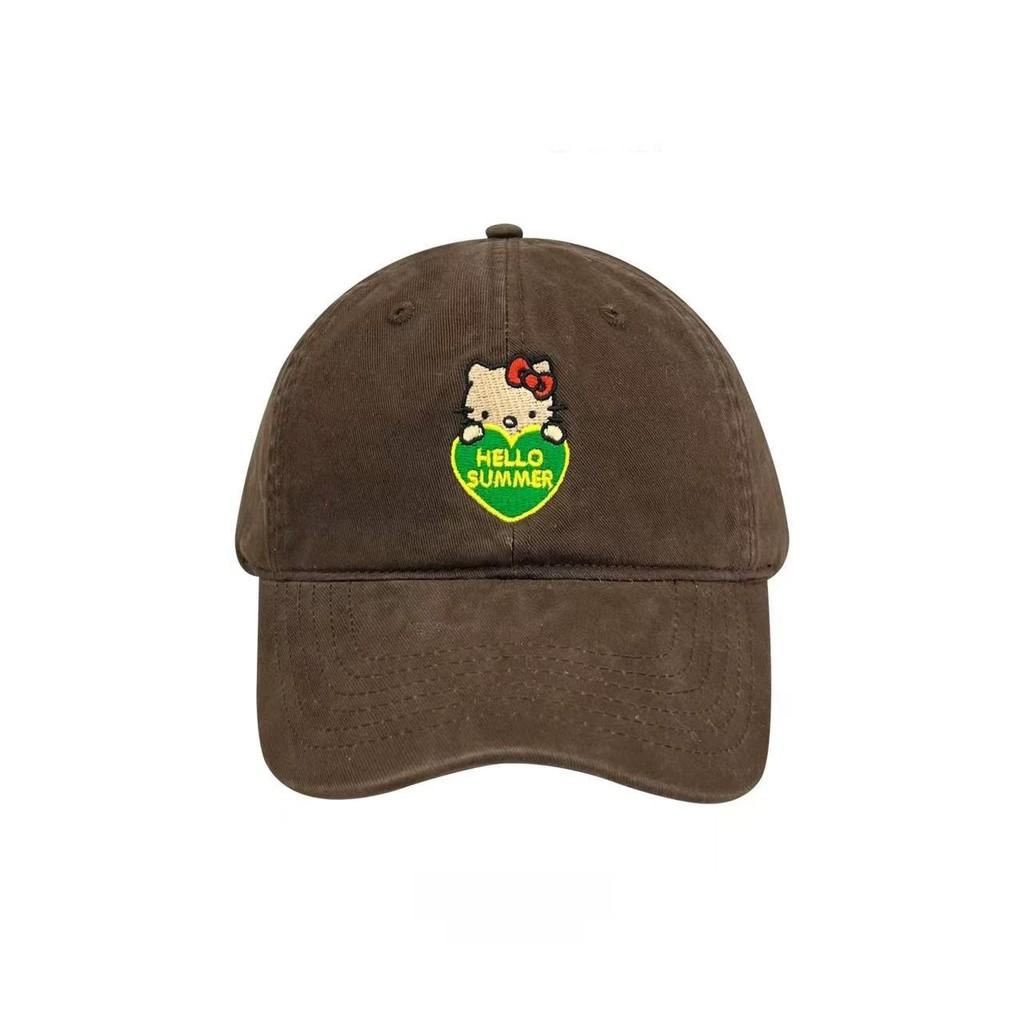 

Hello Kitty Embroidered Baseball Cap For Summer Sun Protection And Casual Wear коричневый