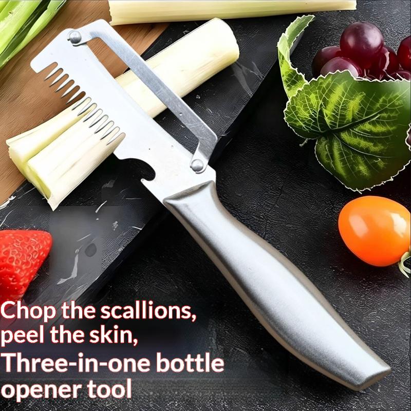 Stainless Steel Peeler With Bottle Opener Blade And Labor Saving Design For Home Kitchen Vegetable Fruit Peeling Tools