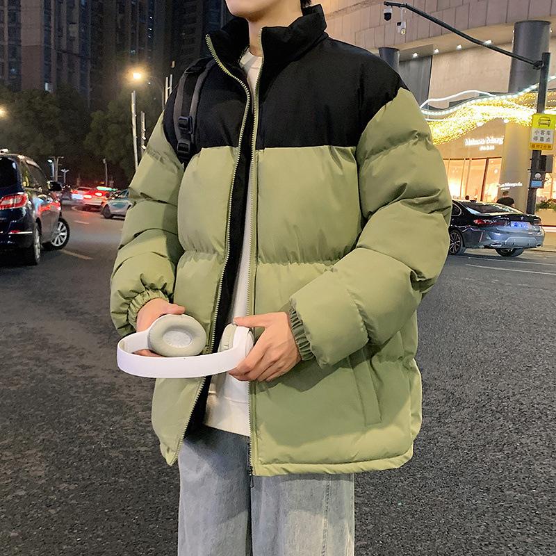 High Street Stand-Up Collar Cotton Clothing Men's Winter Loose Trend Fashion Casual Versatile Warm Cotton Jacket Teen
