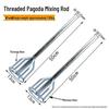 Rhinestone Spiral Mixing Rod for Cement and Putty Coating