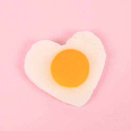 1/2Pcs Simulation Fried Egg Decoration Heart-shaped Fake Poached Egg Model Realistic Food Toy DIY Home Decor Ornament Photo Props