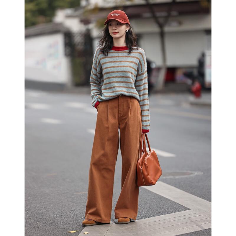 Demana Women's Contrast Stripe Knit Sweater