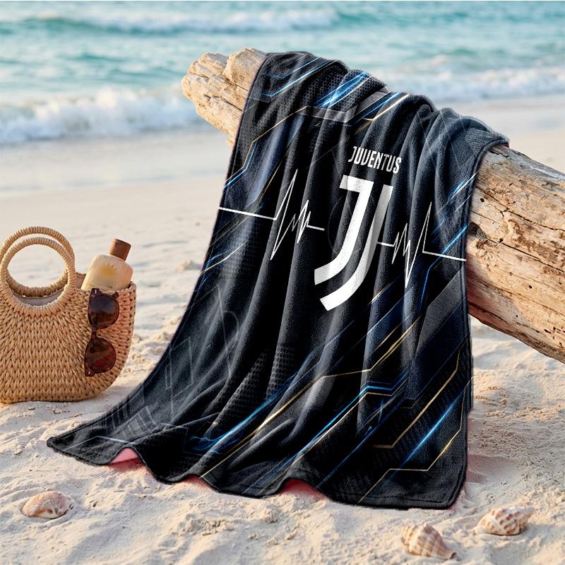 Asciugamano da Spiaggia in Microfibra con Stampa Juventus FC Asciugatura Rapida Assorbente Grande Asciugamano per Spiaggia Nuoto Viaggio