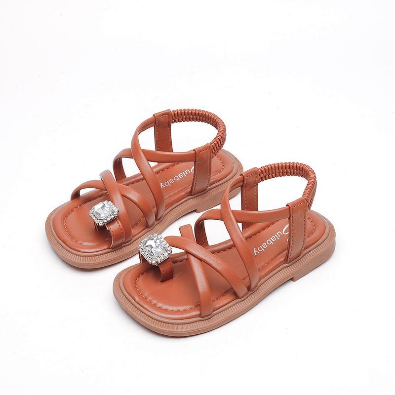 Sandalias Kid Sandal 2025 Summer New Water Diamond Girl Sandal Soft Sole Beach Shoe Casual Shoe Kid Shoe Designer Shoe Girl Shoe