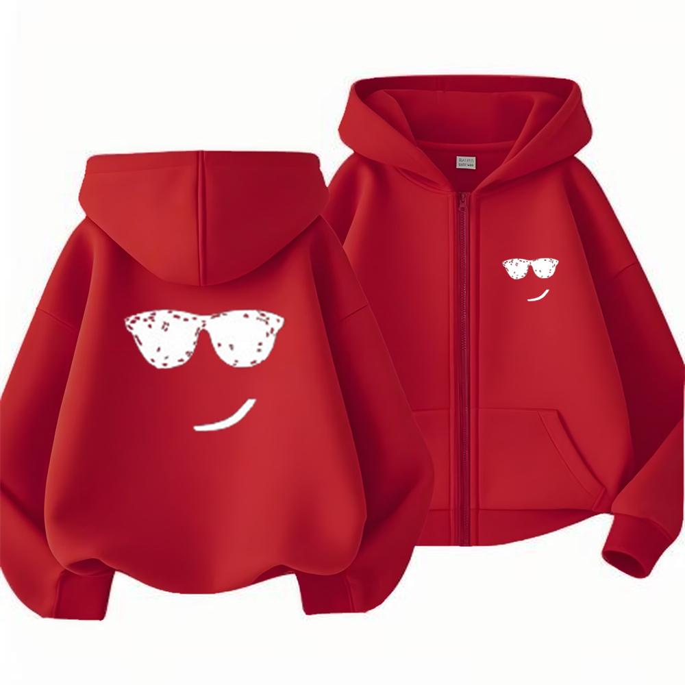 boy Girls Hoodie zipper cardigan tops Suitable age 3-12 Children's Sweatshirt coat Autumn Zipper style black leisure Clothing