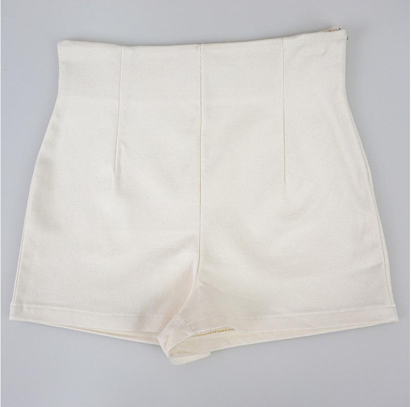 

Черные шорты с высокой талией, утягивающие, женские, весна/лето 2024 Double XL белый