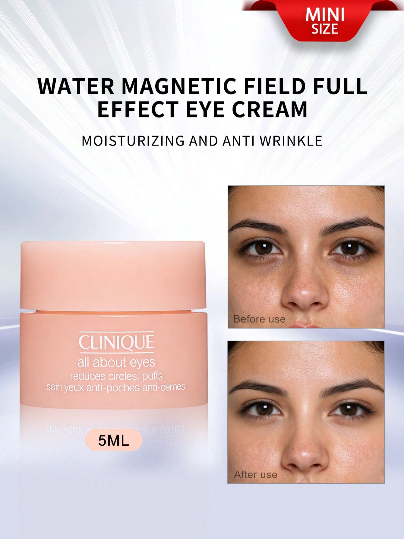 Clinique All About Eyes™ Multi-Action Oogcrème Miniformaat 5ml / 0.17 Oz mini 5ml beige