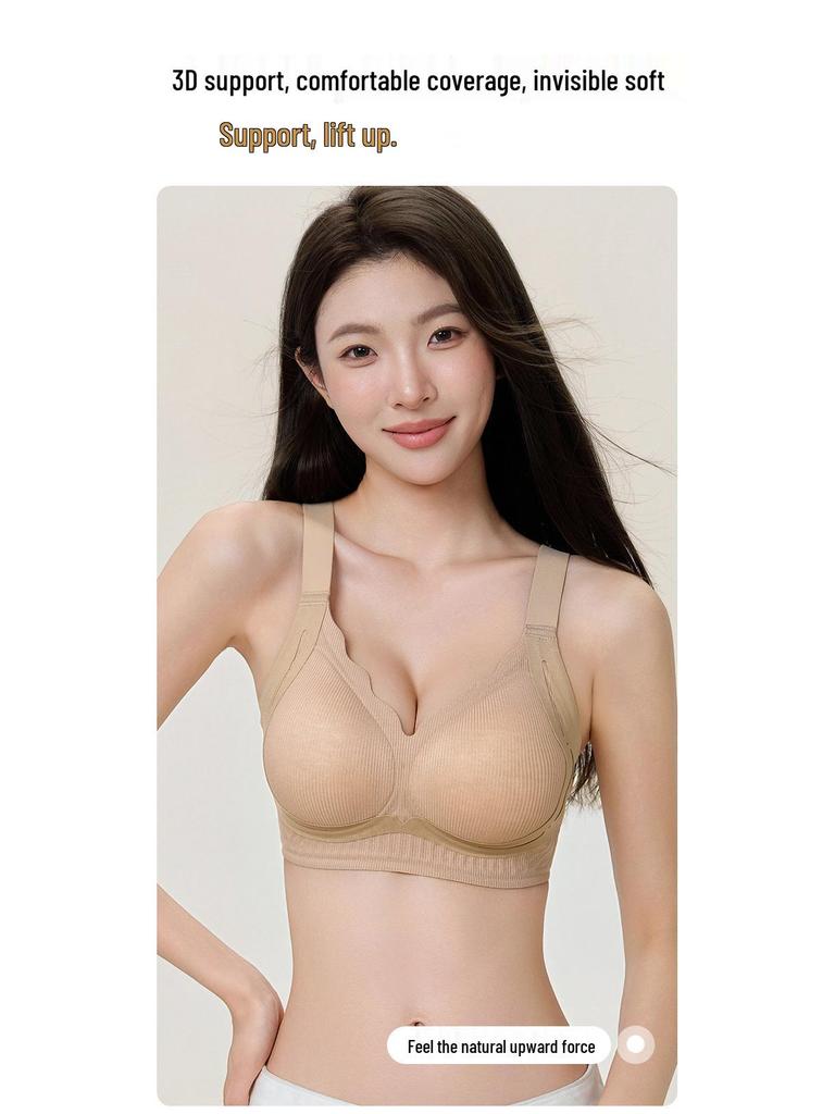 Women's Anti-Gravity Lift Bra - Seamless, Breathable, Adjustable, Anti-Sagging, Gathered Fit for Small Busts