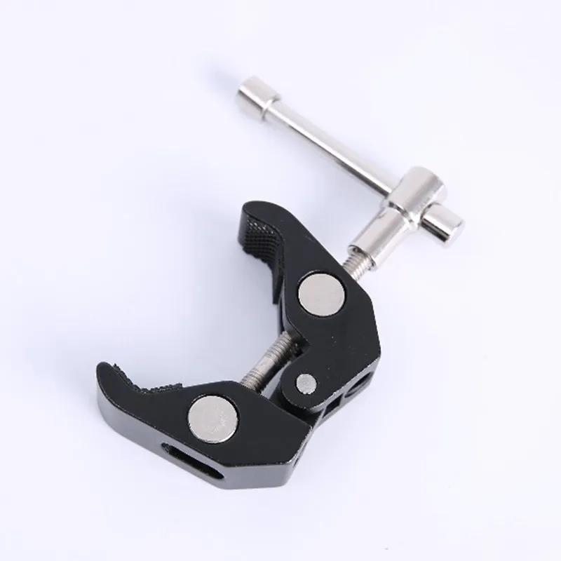 Metal Bar Clamp Klemmen Super C Clamps DSLR Rig LCD Monitor Studio Light Metal Crab Pliers Clip Super T-track Clamp