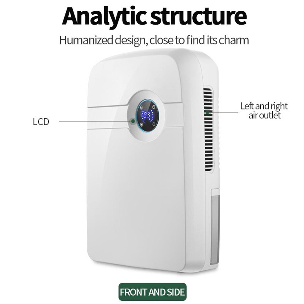 72W 2500ML Electric Dehumidifier Air Dryer Remote Control Home Mute LED Screen Double Drainage System Multifucntion Purifier EU Plug