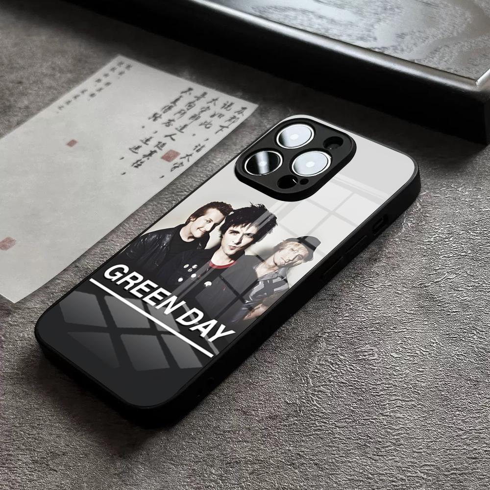 G-Green Day Band Phone Case For 17 Pro Max IPhone 16 Pro 15 12 11 13 Mini X XR XS 14 Plus SE Glass Cover