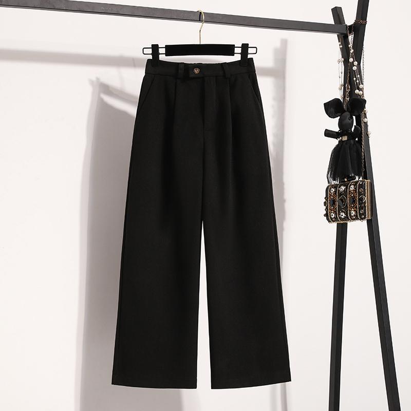 

DIMANAF Зима Осень 2025 Женские Длинные Брюки Большого Размера Толстые Свободные Повседневные Винтажные Эластичная Талия S