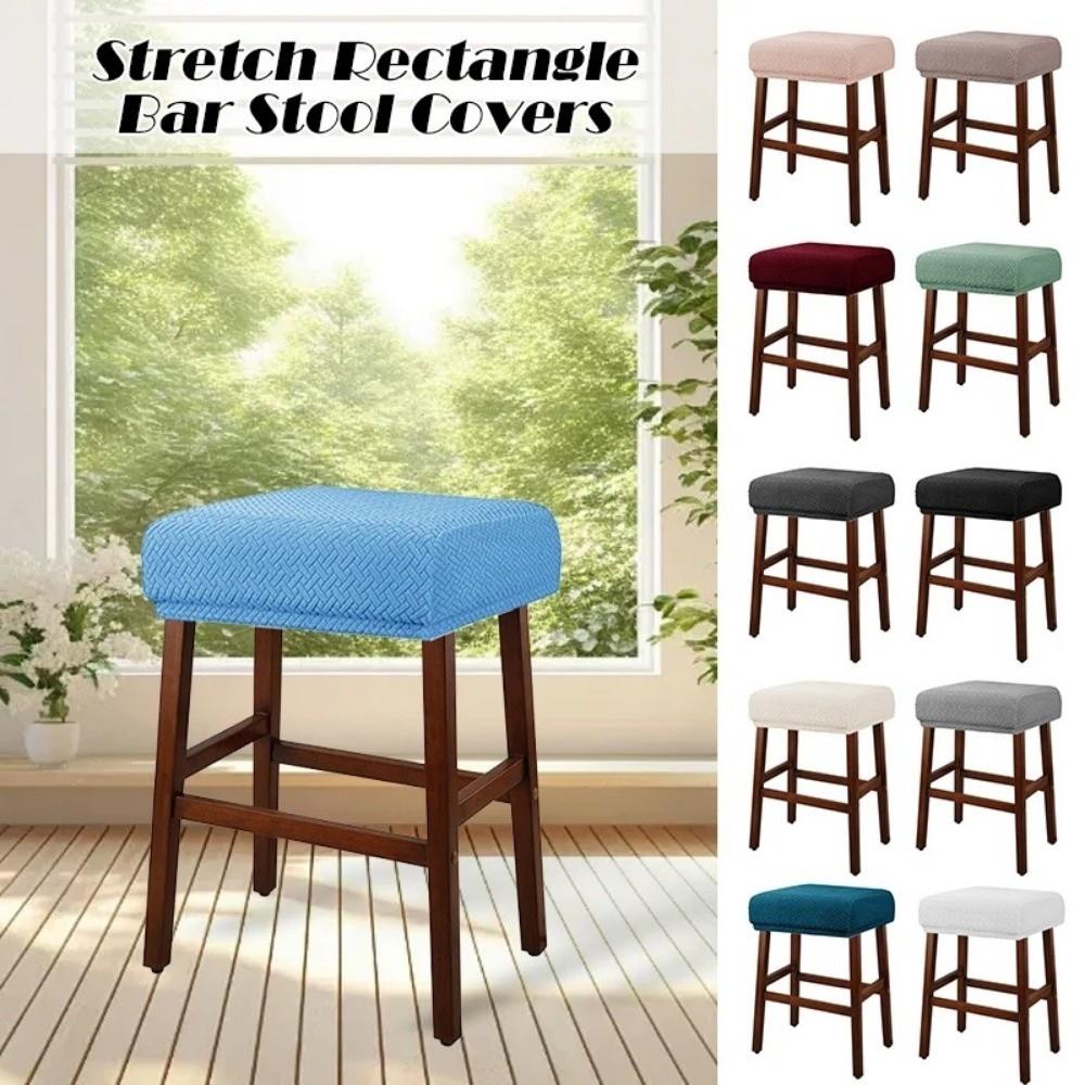 Stretchable Bar Stool Covers Square Stool Protector Thickened Saddle Seat Covers  Vanity Stool