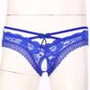Mens Strappy Crotchless Panties Sexy Exotic Lingerie Nightwear Gay Male Sissy Lace Trim Sheer Mesh Open Crotch Underpants