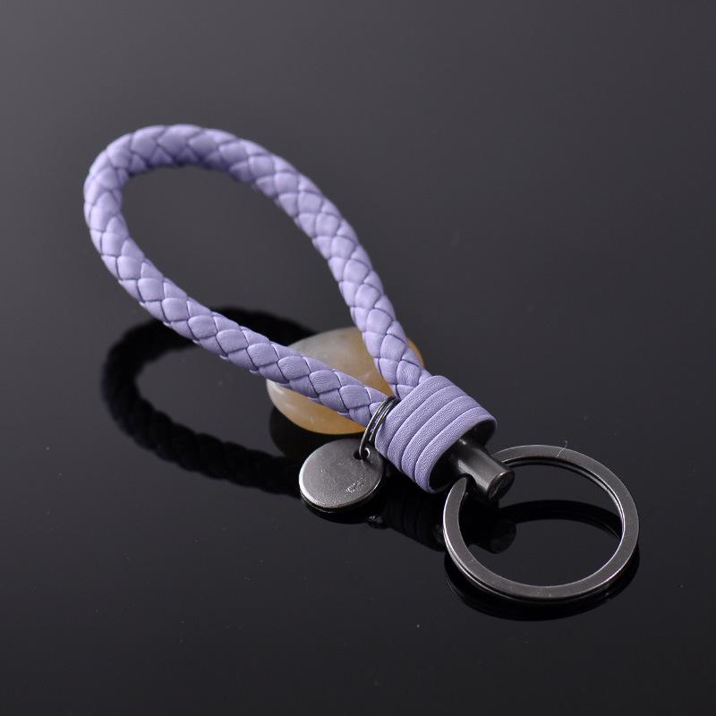 New Creative Tungsten Steel Braided Rope Keychain Leather Key Chain Handmade Doll Pendant Party Gift Small Jewelry