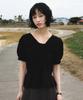 DEHEVE Unbalanced Twist Blouse [Black]