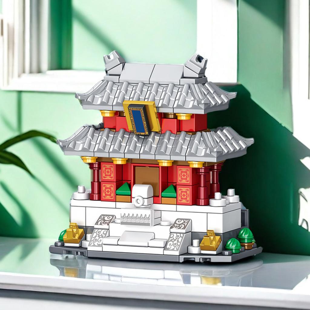 162+PCS Historic Building Building Blocks Toys Model Four random ones Kid Desktop Ornament Gifts