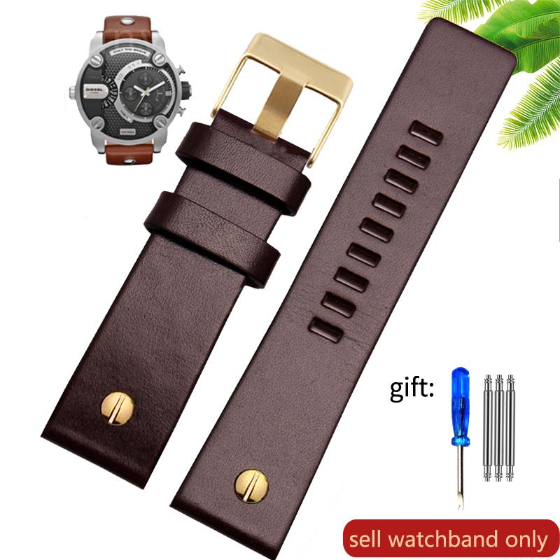 

ОДИН Оригінальний Шкіряний Ремінець для Годинника Diesel Шкіряний Ремінець для Годинника Великий Циферблат Dz7333 Dz7348 Dz4318 Чоловічі та Жіночі АксесуариMN 28mm