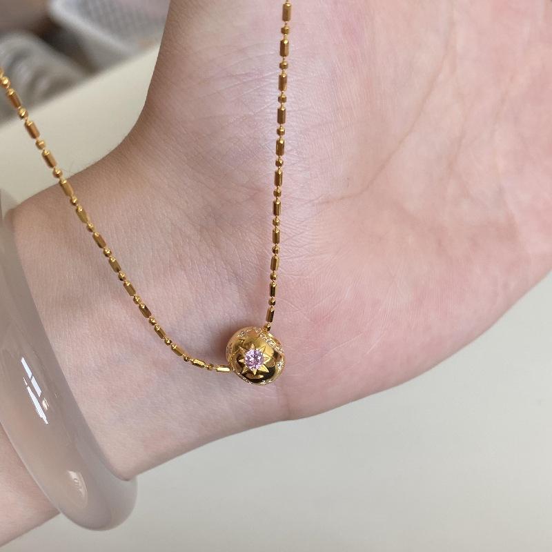 

Ожерелье в средневековом стиле, золото, фиолетовый бриллиант, Xingmang Passepartout, ретро, универсальное, с темпераментом, с изысканным чувством, офисное, цепочка для ключицы