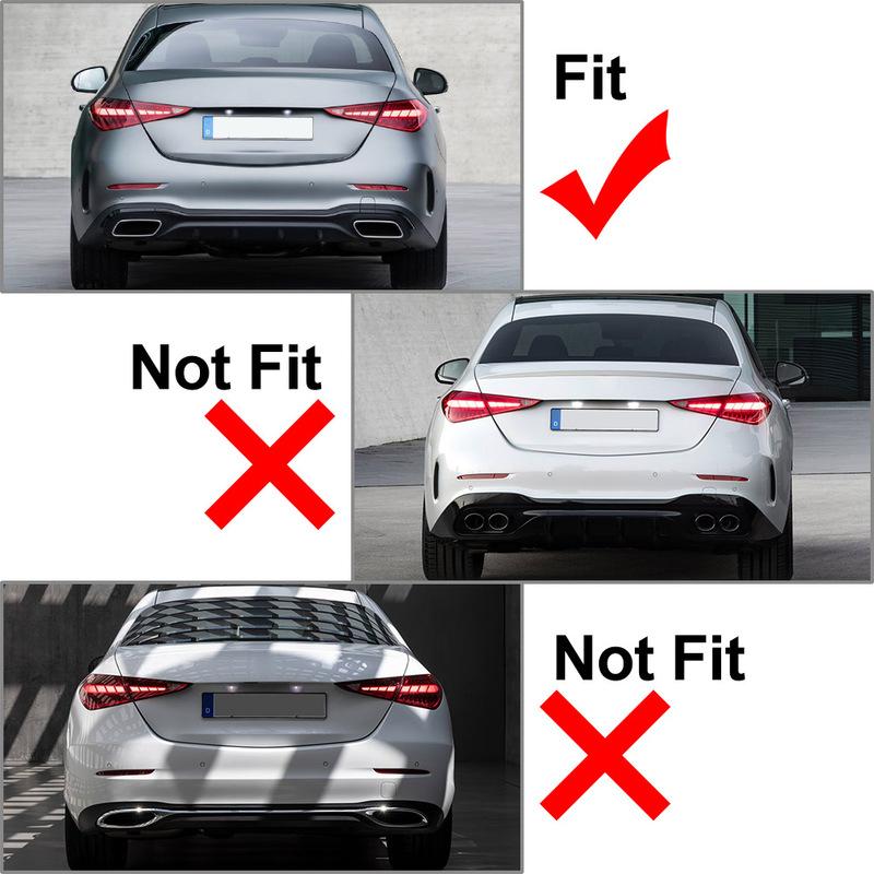 2 Pcs To Up For Mercedes Benz C Class W206 C200 C260 C300 Rear Exhaust Muffler Tail Pipe Cover Trim Tail Bumper Styling