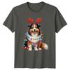 Christmas Dog Reindeer Lights Holidays Unisexs TShirt Unisexs Tee Graphic Unisex