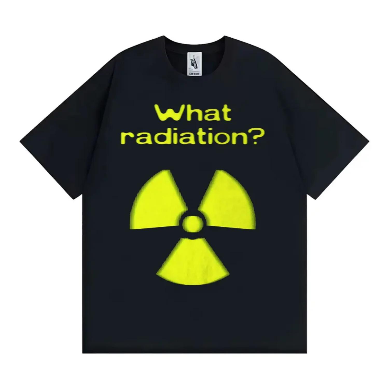

What Radiation Funny Meme T-shirt Men Women Harajuku Gothic Unhinged Clothes T-shirts Casual Cotton Oversized T Shirt Streetwear S чёрный