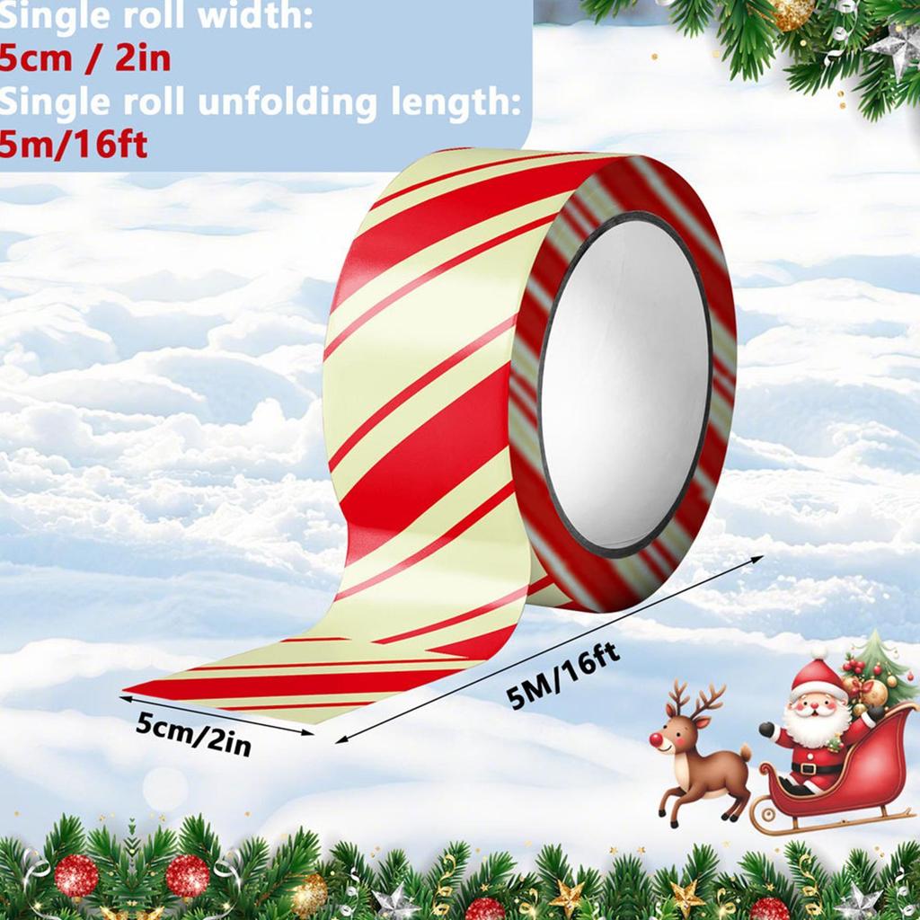 Caution Tape Christmas 16.4ft Glow In The Dark Seasonal Decor Holiday Hazard Warning Tapes For Event Planners Party Organizers
