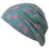 charm Cotton Flower Watch Cap Size Fits Stylish Floral Pattern Washable Sleepwear Medical Cap 100% [One All/Green] Spring/Summer