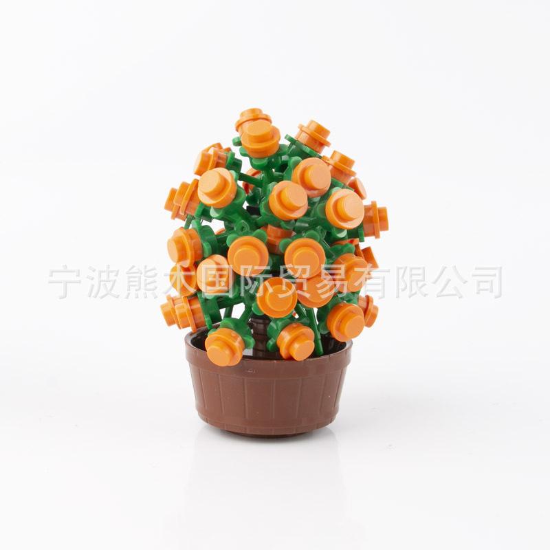 Christmas Tree Plant Flower Small Particle Building Block Toy Small Tree Diy Scene Figurine Accessories Ornament