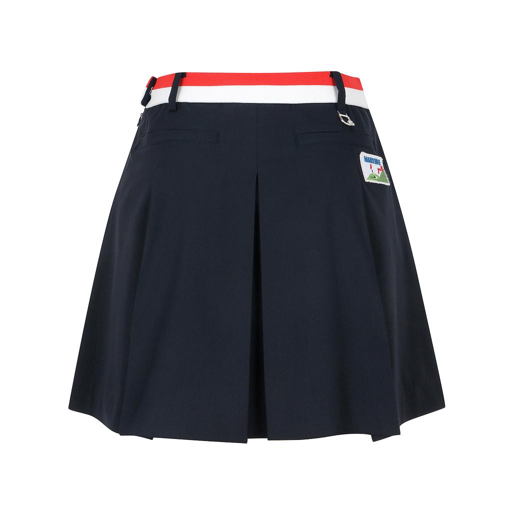 MARTINE GOLF Knit Matching Pleats Culottes_Navy