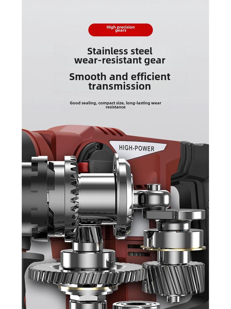 K66, komplett aus Kupfer gefertigter elektrischer Multifunktionshammer und -bohrer für Beton – professionelles Industriewerkzeug mit doppeltem Verwendungszweck für den Heimgebrauch.