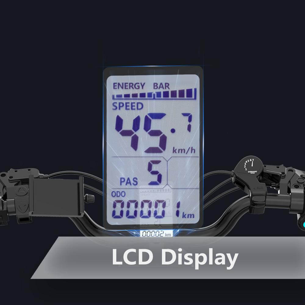 YVY C20 1500W Hochleistungs-Elektrofahrrad mit Rückspiegel, 48V20Ah, 20×4.0 Fat Tire, Vollfederung, Hydraulische Scheibenbremsen Offroad E-Bike