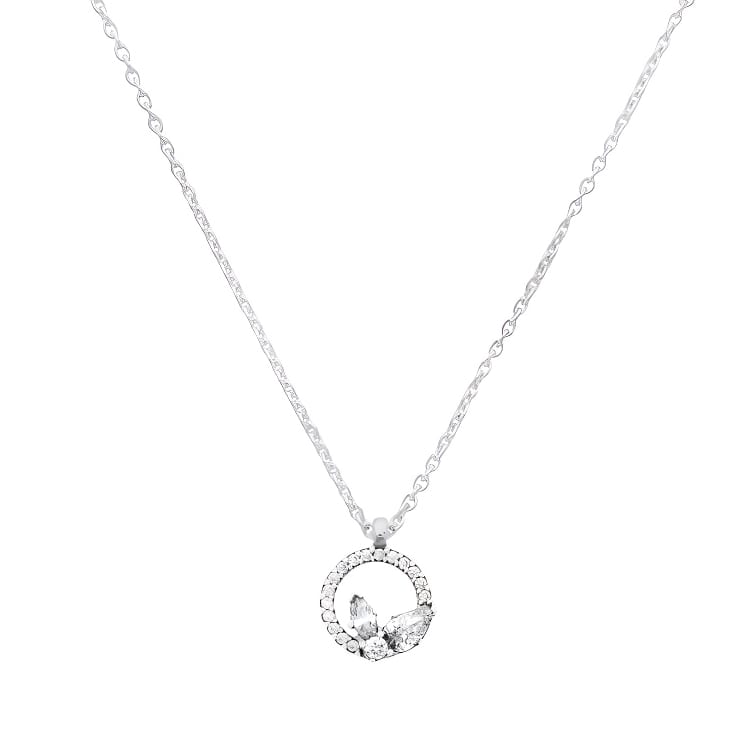 Pandora Cubic Zirconia Necklaces Unisex Silver 392620C01-silver
