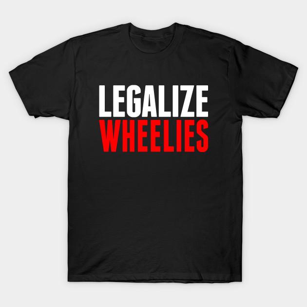 Мужская черная футболка с принтом Legalize Wheelies Печать на трансферной бумаге без вырезания Хлопковая футболка S чёрный