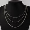 Width 2/2.5/3/4mm Silver Color Stainless Steel Box Chain Necklaces For Women Men Accessories 45/50/60/70/90cm Necklaces Jewelry