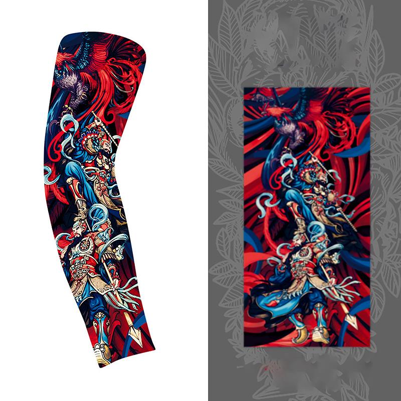 1Pc Arm Covers Flower Cooling Arm Tattoo Sleeve Uv Protection Cycling Gloves Unisex Sunscreen Sleeve Sunscreen Arm Warmers