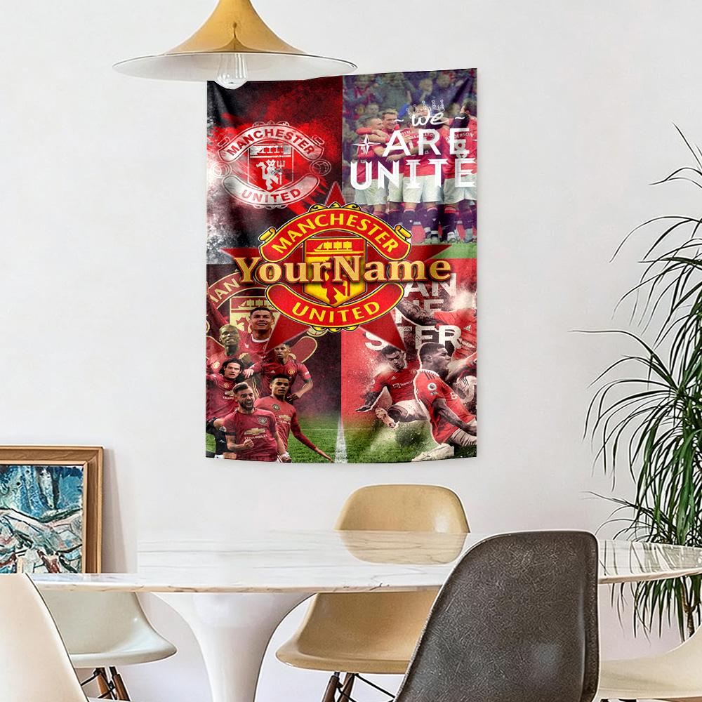 Manchester Custom Your Name Wall Decor Tapestry Art For Pet Memorial Birthdaywedding Party Backdrop Family Gift