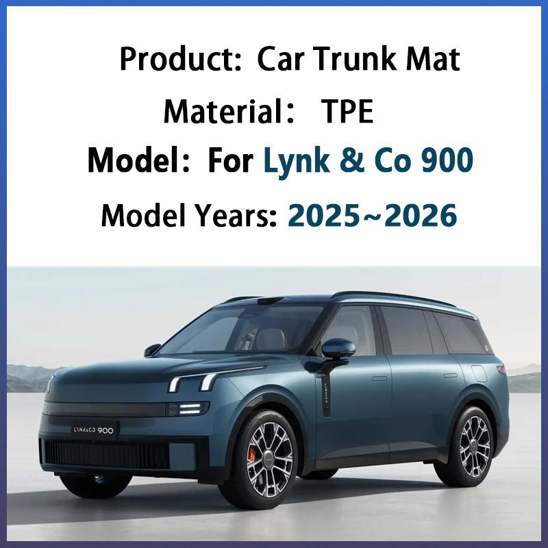 TPE Car Trunk Mats For Lynk & Co 900 Accessories 2025 2026 Rubber Dirt-resistant Auto Trunk Storage Pad Covers Boot Carpet Rug