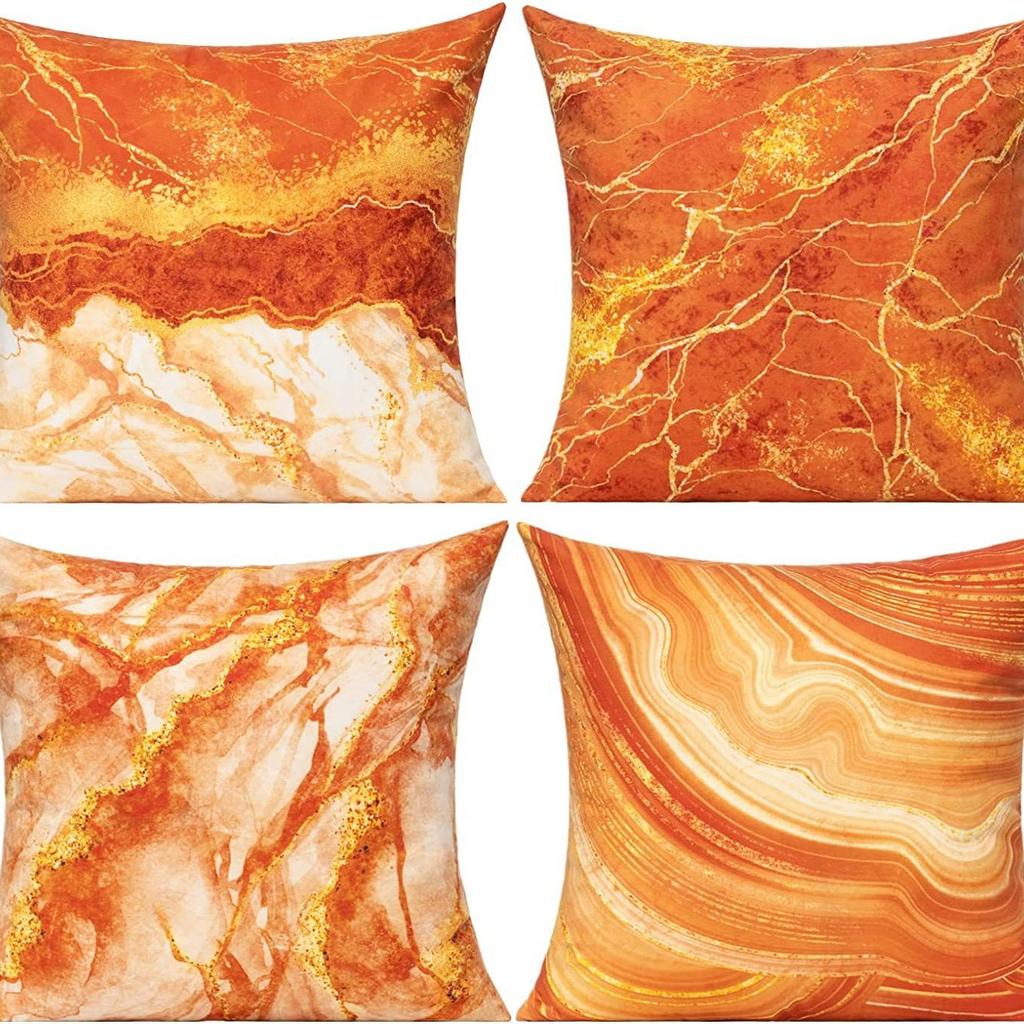 Autumn Harvest Pumpkin Letter Pillow Thanksgiving Flax Pillow Case Home Sofa Pillow Case