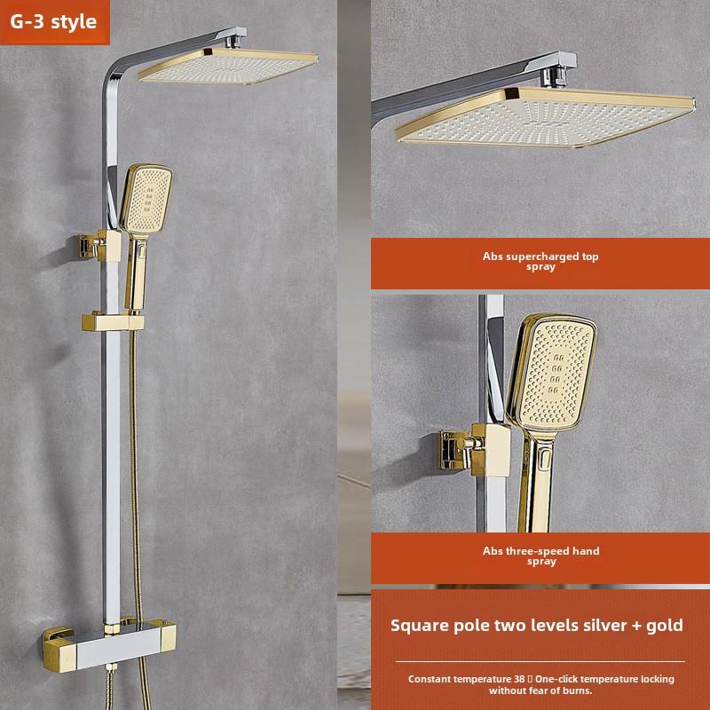 Thermostatic Shower Set with One-Touch Temp Lock & Boost Shower Head